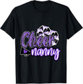 Cheer Nanny Shirt Megaphone Purple Leopard Cheetah Print T Shirt Viral TikTok Find Fan Favorite