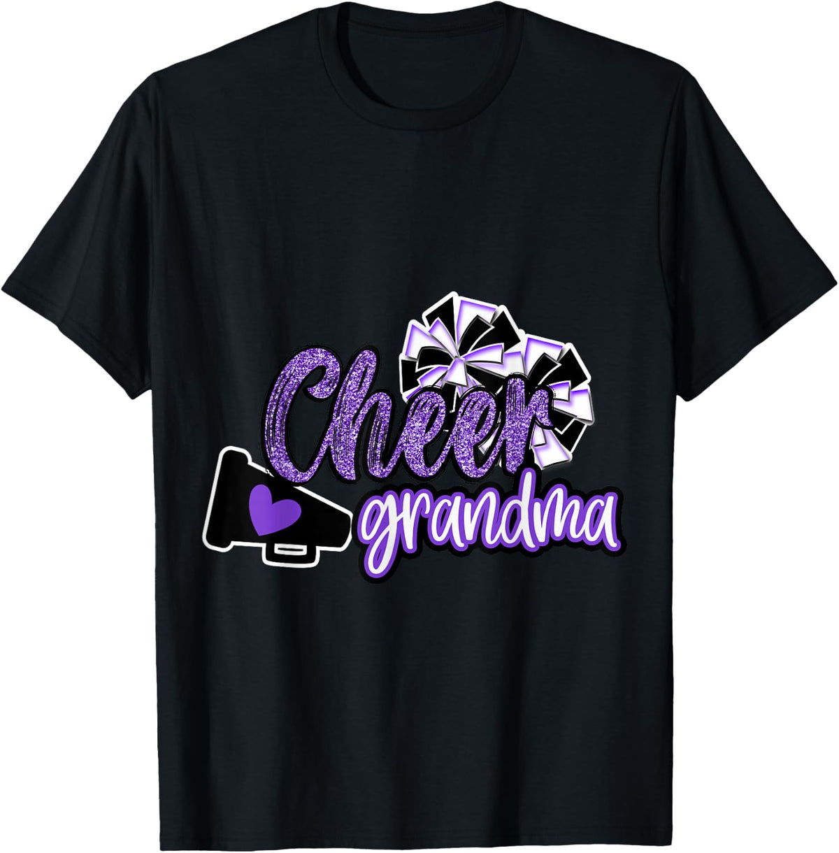 Cheer Grandma Shirt Megaphone Purple Leopard Cheetah Print T Shirt Viral TikTok Find Gift Ready