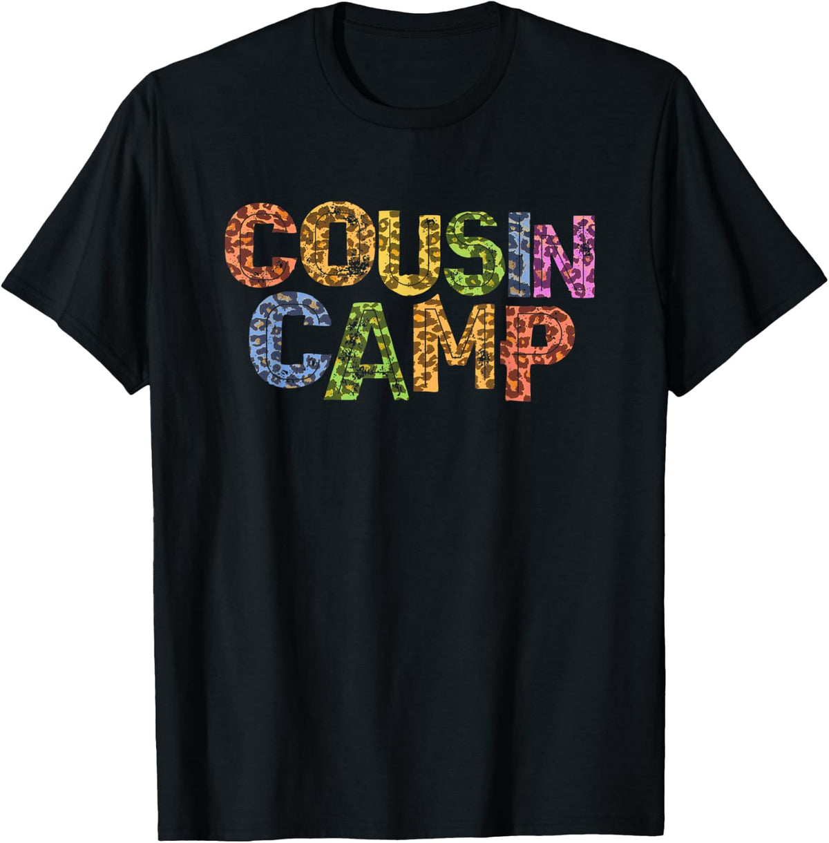Funny COUSIN CAMP Leopard Print Grandma Grandpa Reeducation Apparel Viral TikTok Find Everyday Wear
