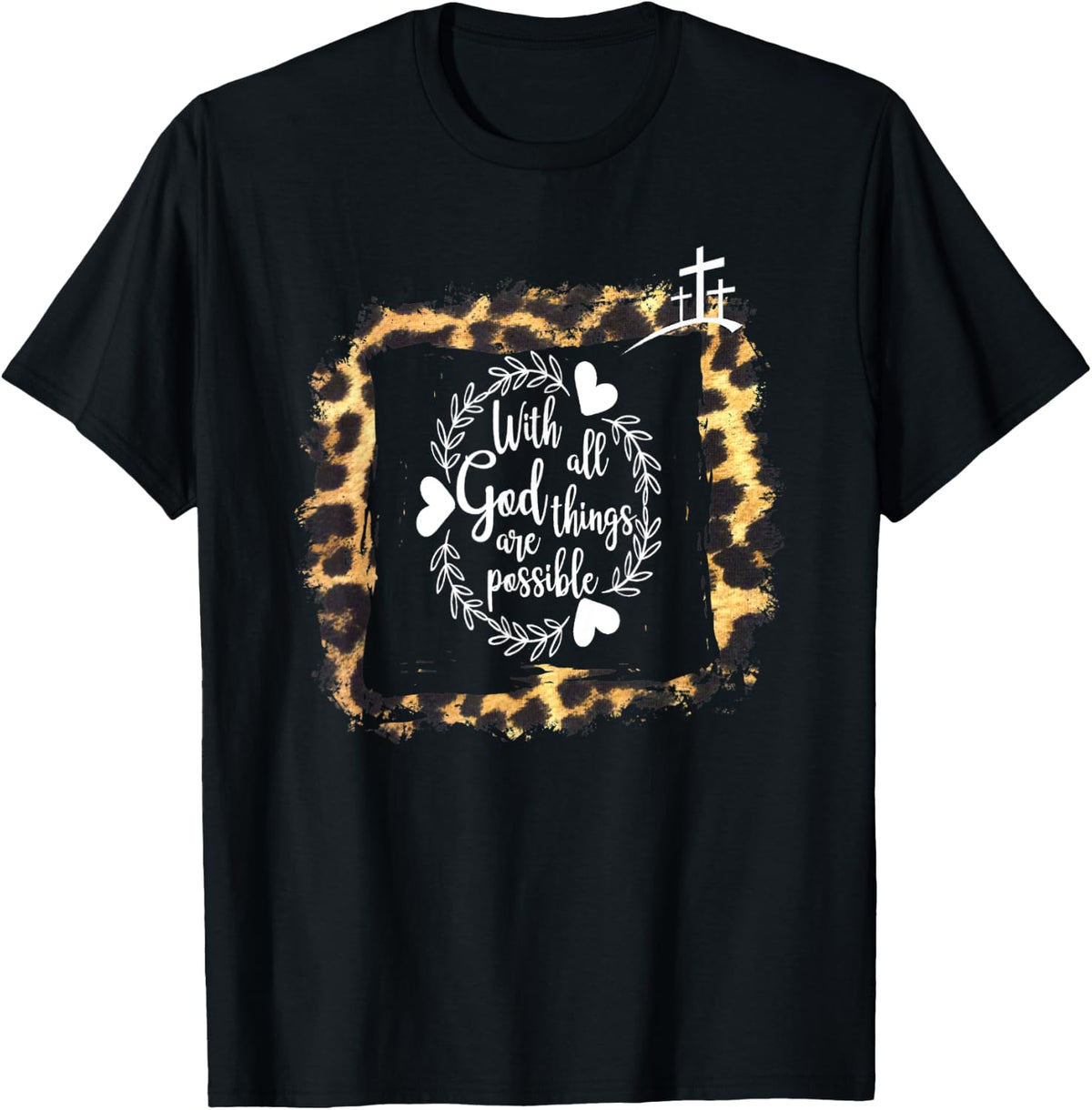 Bible Verse Matthew 19 26 Leopard Cheetah Decor Themed Apparel High Search Demand Hot Right Now