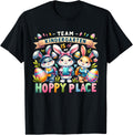 Team Kindergarten Is My Hoppy Place Funny Bunnies Teacher T-Shirt for Men Women Kids T-Shirt | Google Shopping Optimized | Top Rated Comfort
