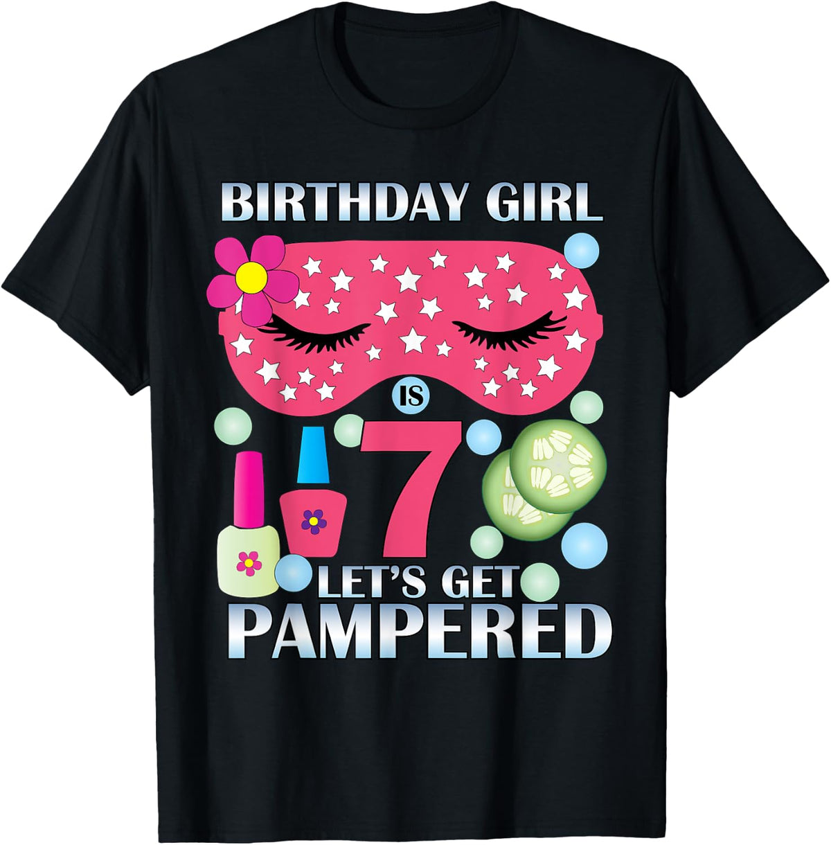 Spa Birthday Party Themed Birthday TShirt Girls Age 7 T-Shirt | Trending 2025 | Aesthetic Casual Look