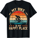 My Bike is My Happy Place Funny Cyclist Bike Apparel | High Search Volume | Daily Wear Essential