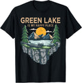Fishing Boating Camping - My Happy Place Green Lake Apparel | High Search Volume | Daily Wear Essential