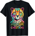 Just A Girl Who Loves Cheetahs Animal Print Art Zookeeper Apparel Comfort Fit US Top Pick