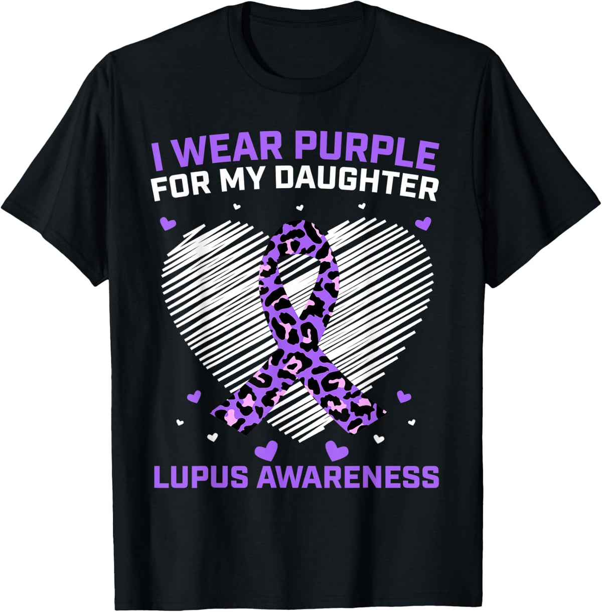 I Wear Purple For My Daughter Lupus Awareness Cheetah Print Apparel Trending US Hot Right Now