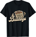 Bulldog Vintage Football Game Leopard Cheetah Trending Retro T Shirt for Men Women Kids T Shirt High Search Demand Every