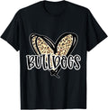Bulldogs Mascot Leopard Cheetah Heart Fall Football Sport Apparel High Search Demand Gift Ready