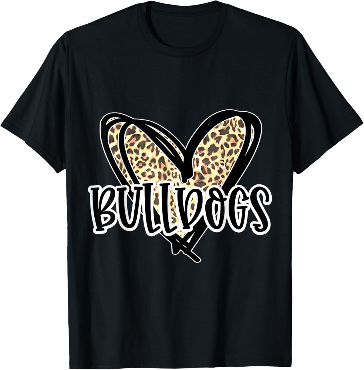 Bulldogs Mascot Leopard Cheetah Heart Fall Football Sport Apparel High Search Demand Gift Ready