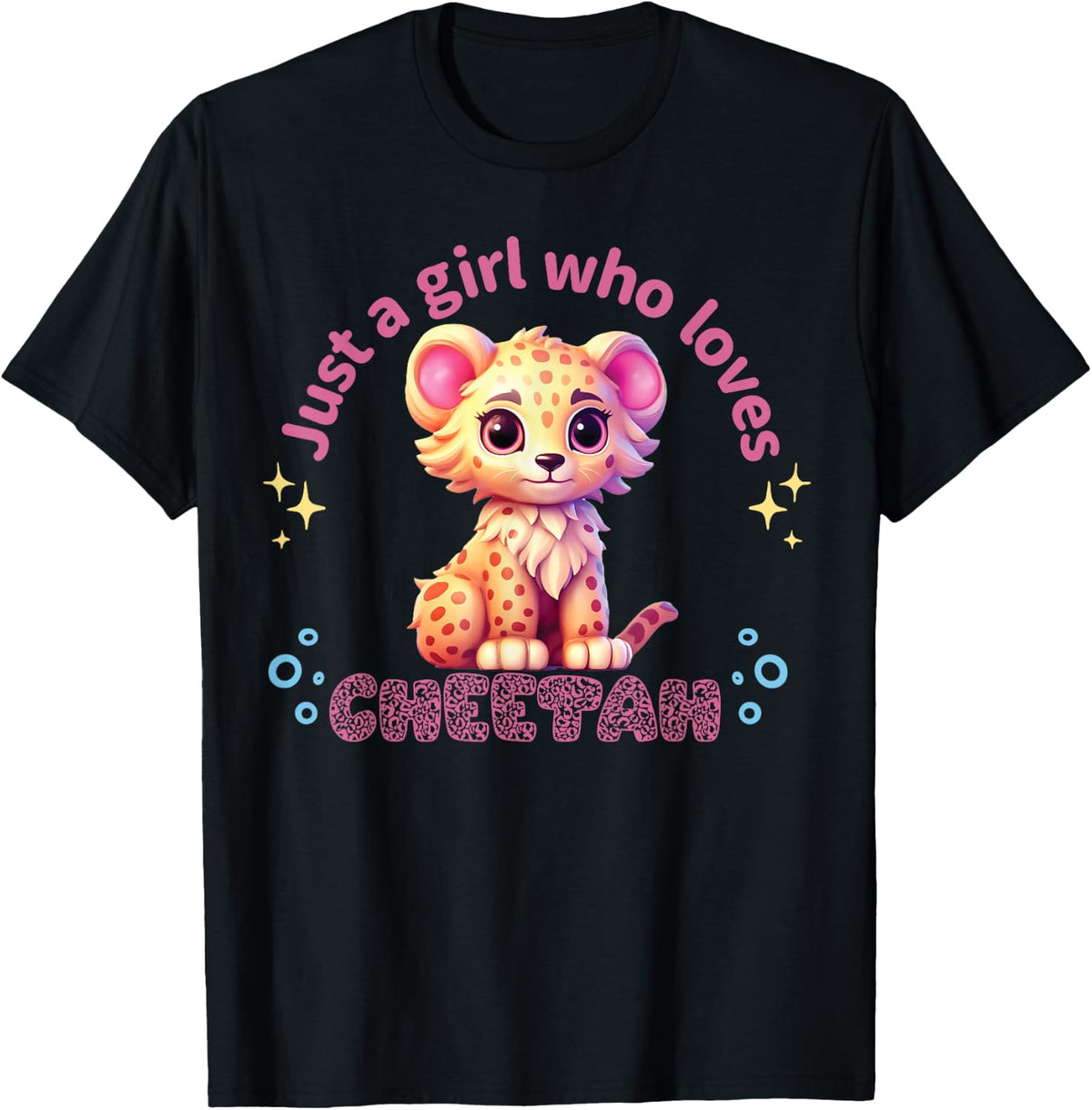 Just A Girl Who Loves Cheetahs Shirt Female Cheetah Girls T Shirt High Search Demand Everyday Wear