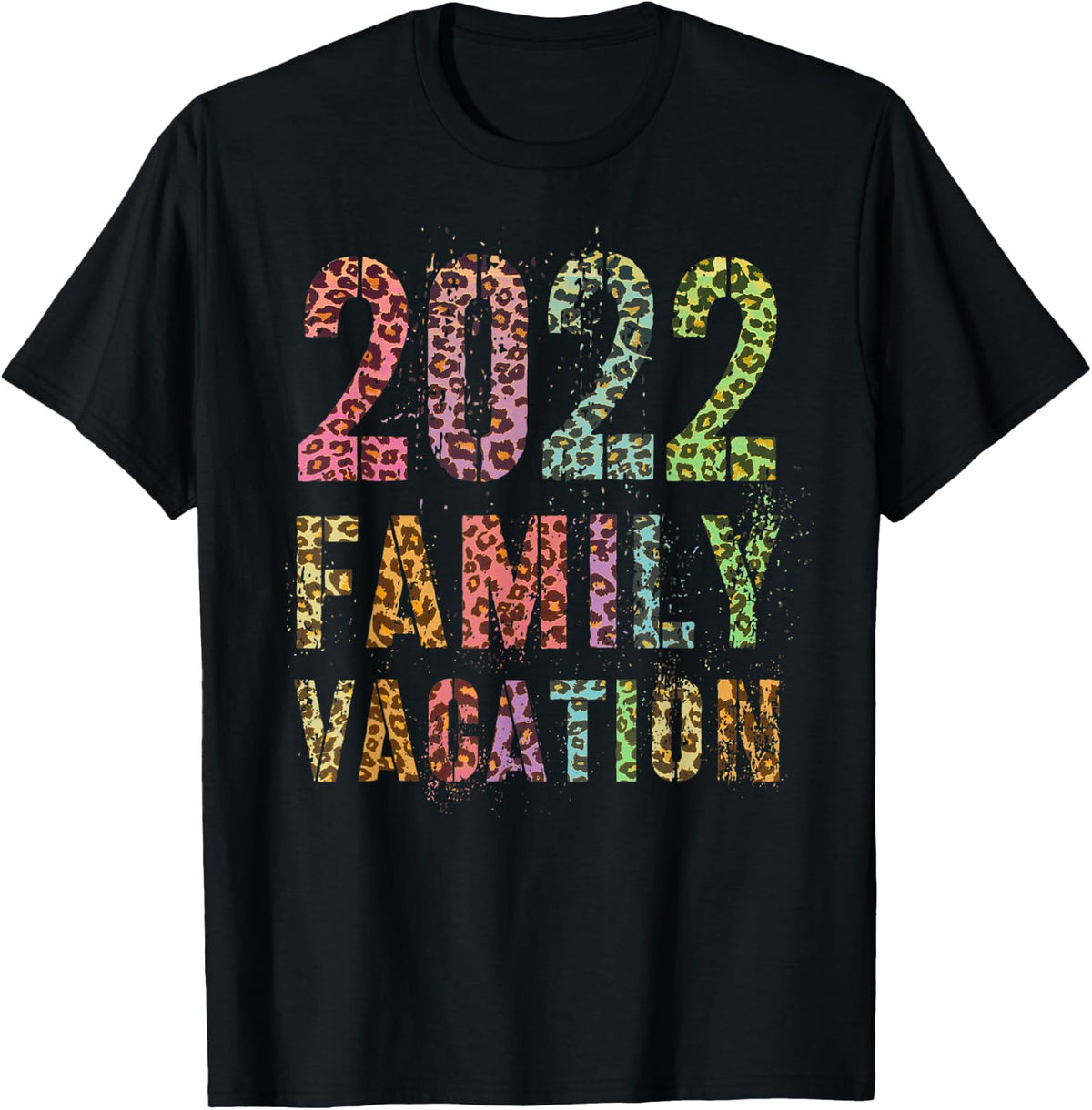 Vintage 2022 FAMILY VACATION Leopard Print Summer Trip Apparel Trending US Gift Ready