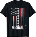 Baseball American Flag Michael Walsh Prospect Baseball Fan Apparel | Everyday Casual Wear
