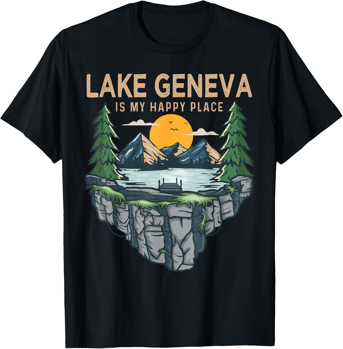 Fishing Boating Camping - My Happy Place Lake Geneva Apparel | Trending 2025 | High CTR Boost