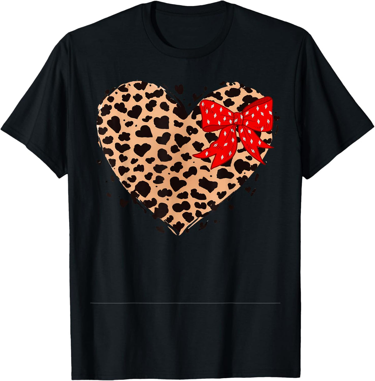 Cheetah Leopard Heart Girls animal Print Pink Ribbon Red Apparel Premium Print Fan Favorite