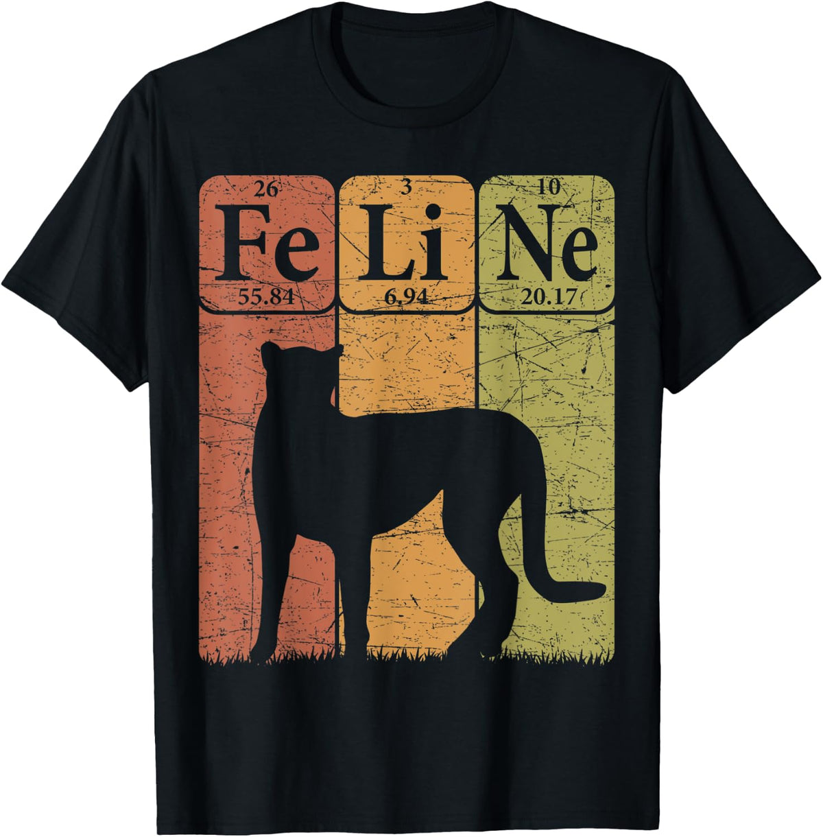 Feline Cheetah Periodic Table Elements Cheetah Retro Apparel High Search Demand Everyday Wear