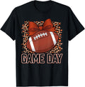 Leopard Cheetah Print Pattern Football Bow Game Day Football Apparel Streetwear Style Fan Favorite