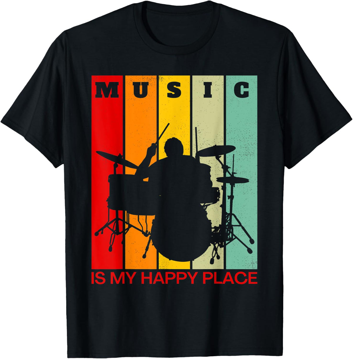 Music is My Happy Place Musician Lover Artists Drummer Apparel | Google Shopping Optimized | High CTR Boost