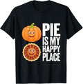 Pie Is My Happy Place Funny Thanksgiving Pumpkin Pecan Art Apparel | Google Shopping Optimized | Perfect Gift Choice