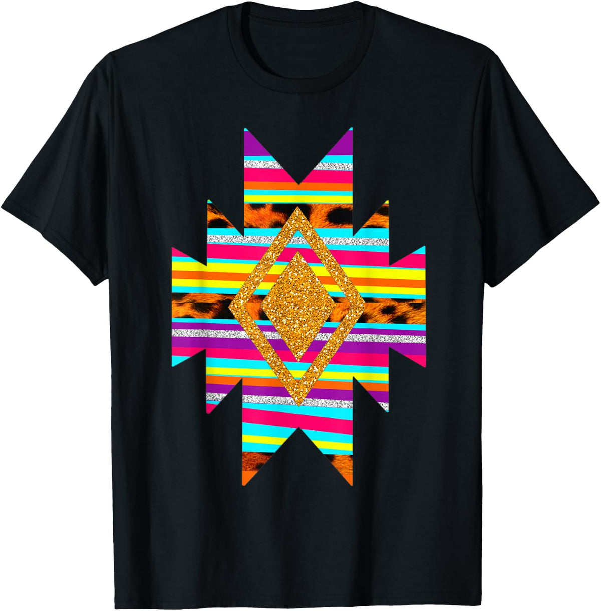 Cute Aztec country shape western rodeo women cheetah serape Apparel Streetwear Style US Top Pick