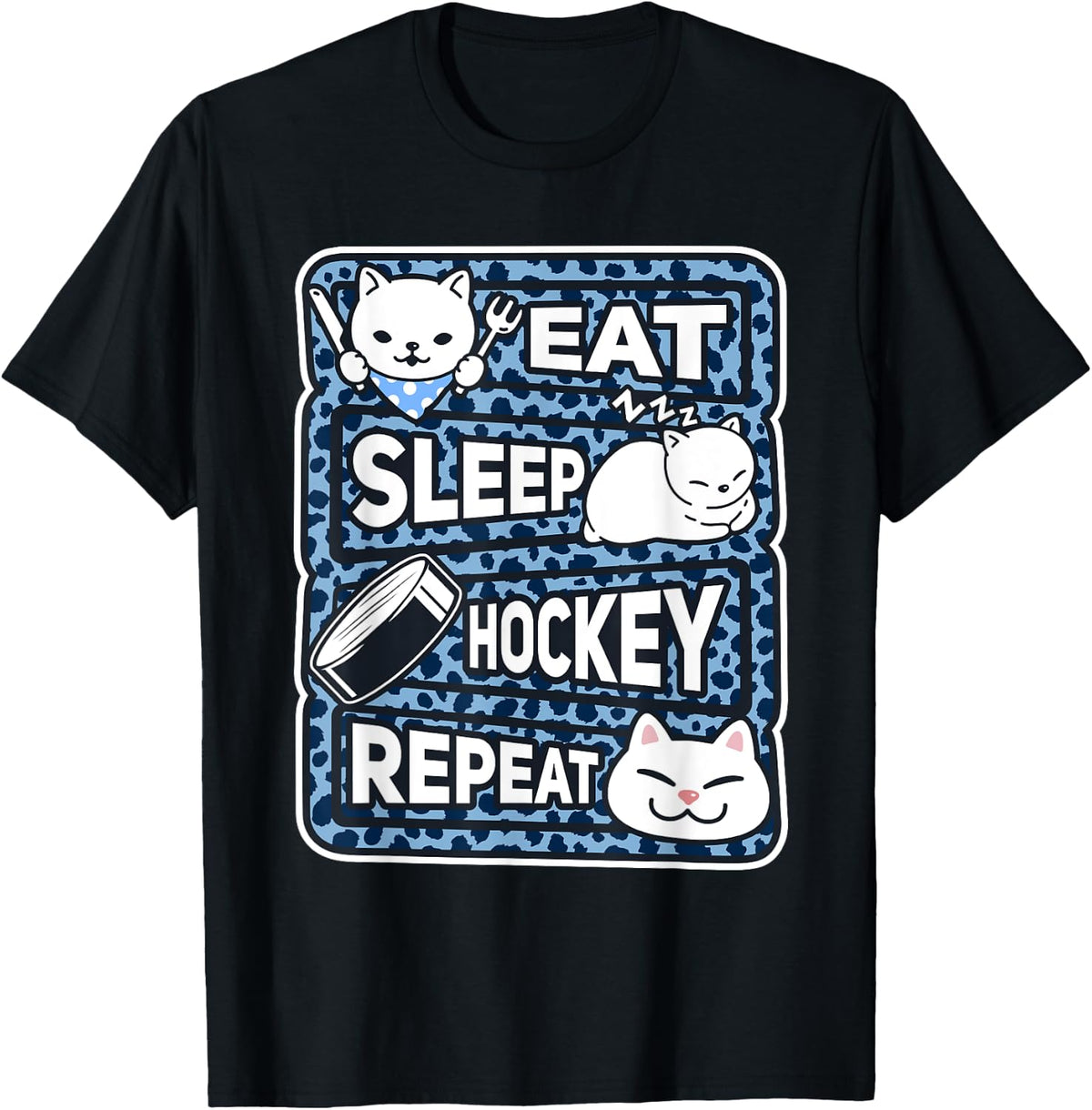 Eat Sleep Hockey Repeat Boys Girls Kids Hockey Lover Outfit Apparel Premium Print Hot Right Now