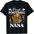 Womens Proud Football Nana Shirts Football Cheetah Print T Shirt High Search Demand Hot Right Now