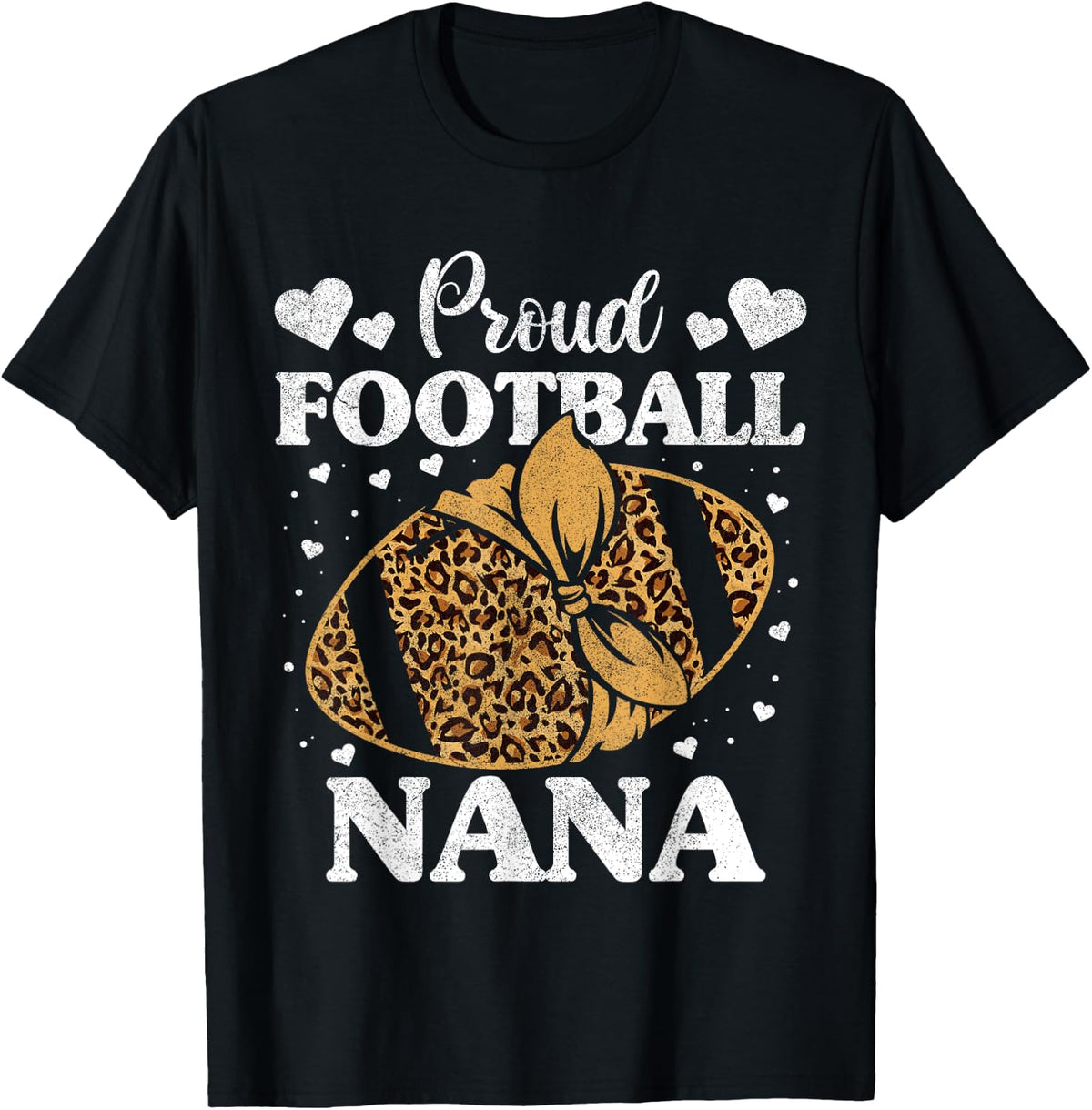 Womens Proud Football Nana Shirts Football Cheetah Print T Shirt High Search Demand Hot Right Now