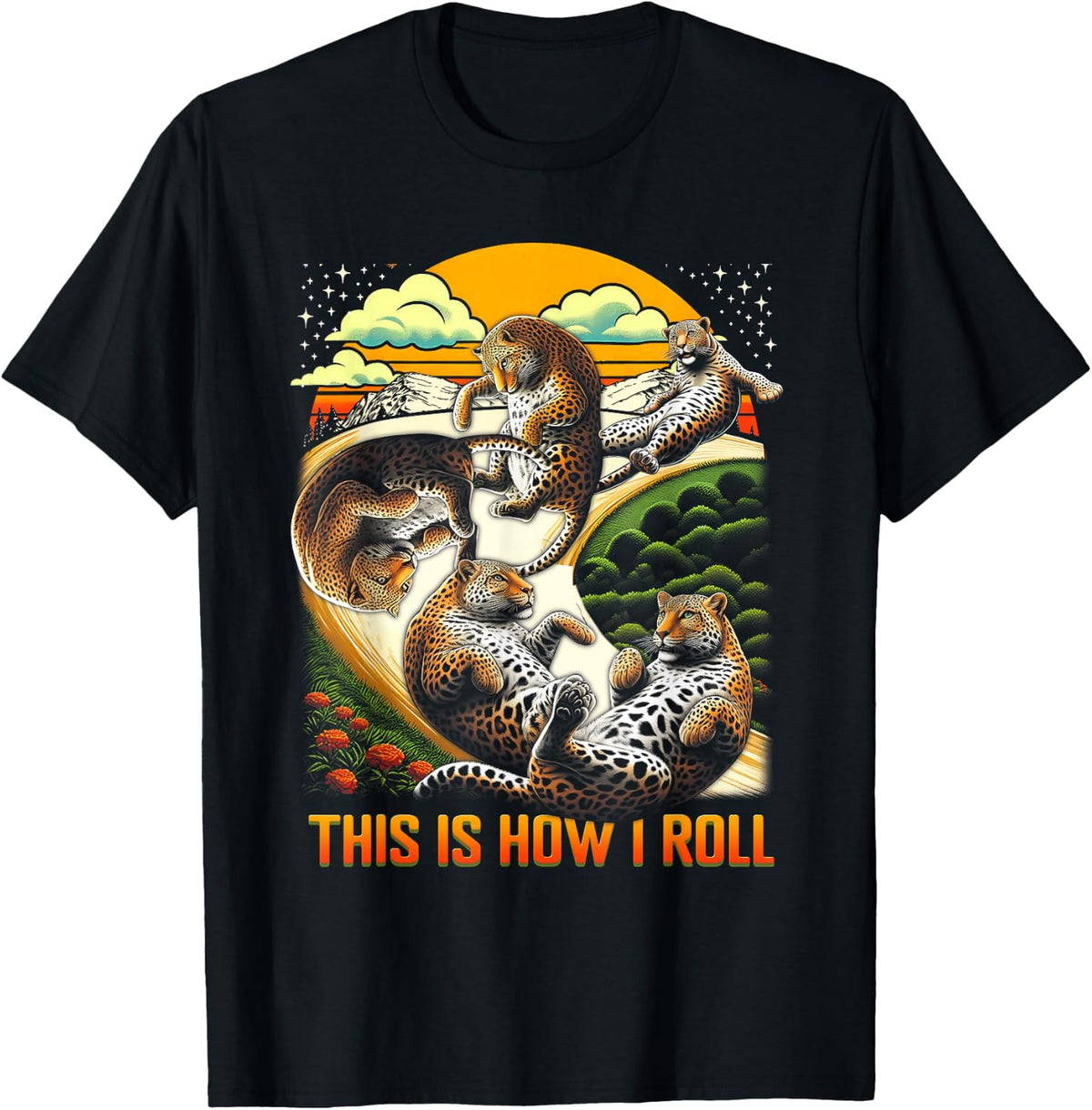 Cheetah Lover Kids This How I Roll Cheetah Wildlife Animal Apparel Premium Print Best Seller Look