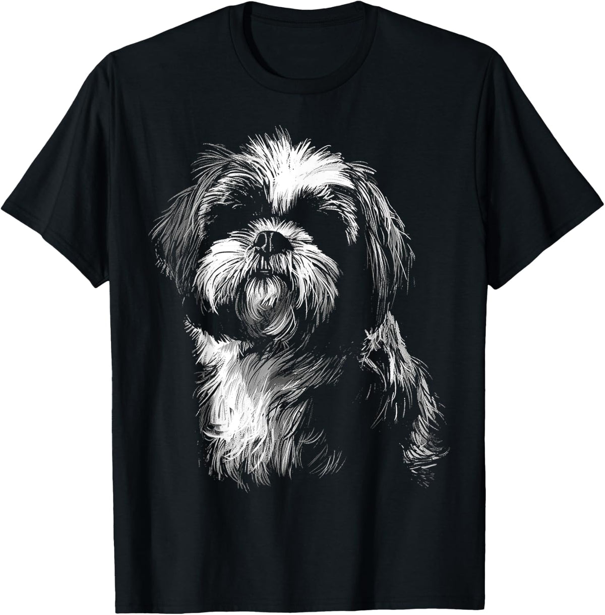 Dog Lover Cute Drawing Animal Pet Art Graphic Shih Tzu T-Shirt for Men Women Kids T-Shirt | Bestseller Style | Daily Wear Essential