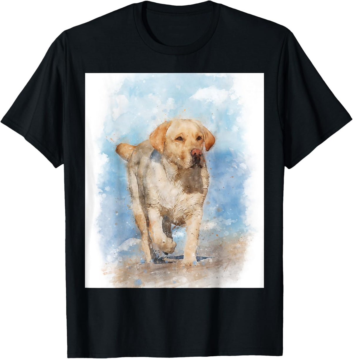 Labrador retriever on the beach watercolor - for Lab owner Men Women Girls Kids Apparel | High Search Volume | Daily Wear Essential