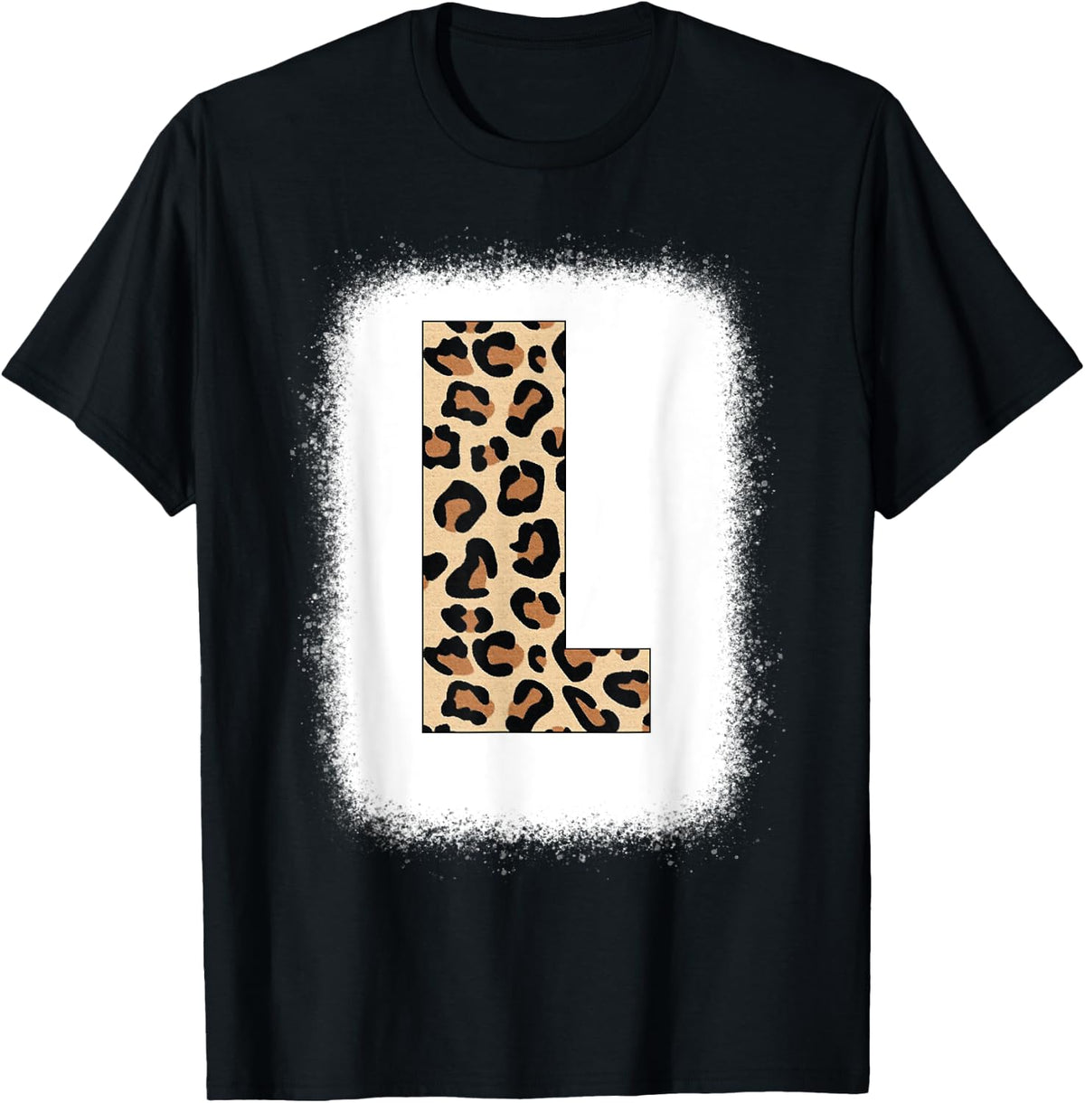 Cheetah Print Letter L Initial Letter L Leopard Bleached Apparel Premium Print Everyday Wear