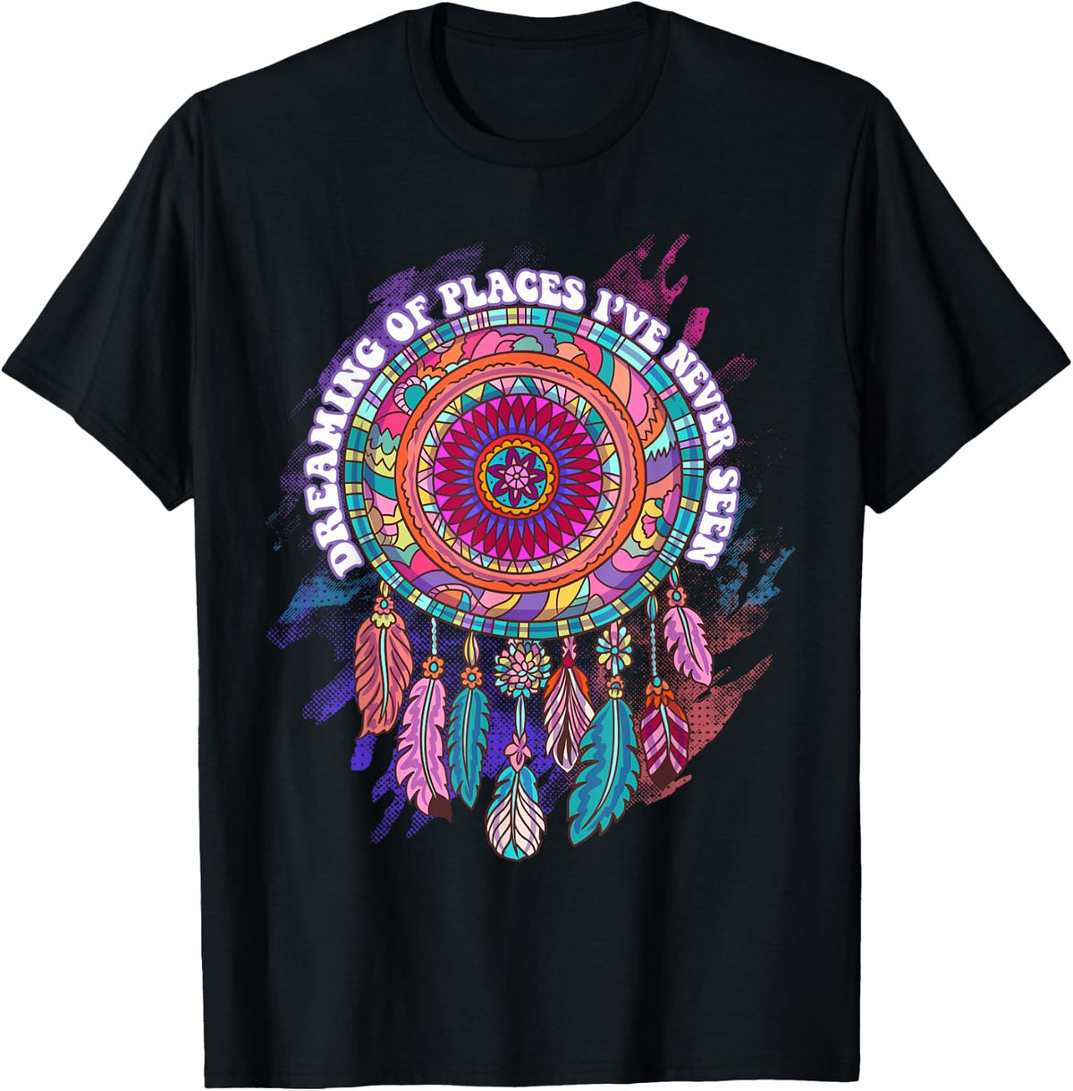Dreamcatcher Dreaming of Places loves to Travel Bohamien Apparel | US Viral Pick | Aesthetic Casual Look