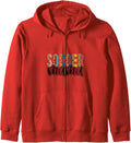 Soccer MAMA Leopard Cheetah Print Retro Trendy Cute Zip Hoodie Hoodie Premium Print Fan Favorite