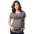 Due In February Maternity Shirt February Baby Shirt Baby Due Date Shirt Funny Maternity Shirt Funny Pregnant Shirt Baby Announcement Graphic Tee – Soft Feel · Trending Graphic Apparel