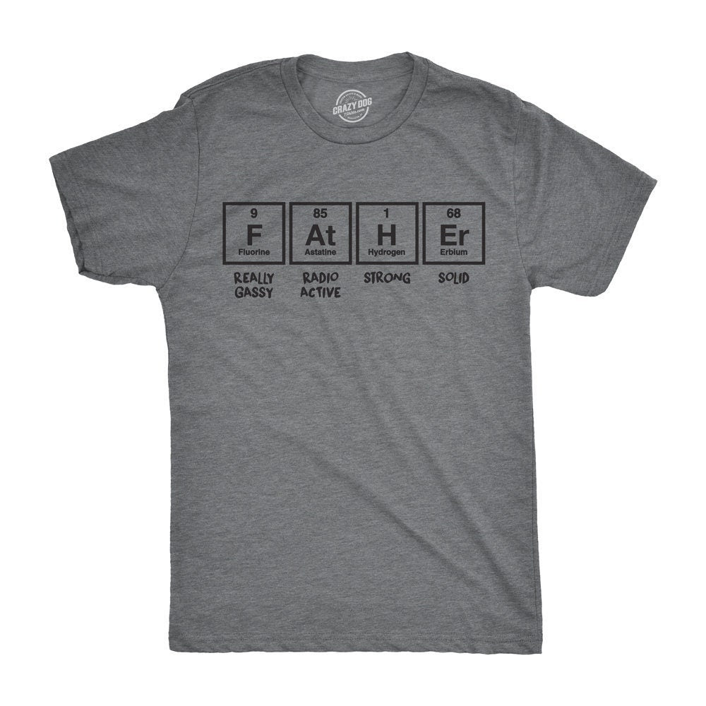 Funny Dad Shirt Gift For New Dad Fathers Day Gift Funny Shirt For Dads Dad Shirt Funny Mens Father Periodic Table Dad Shirt Graphic Tee – Aesthetic Look · Trending Graphic Apparel