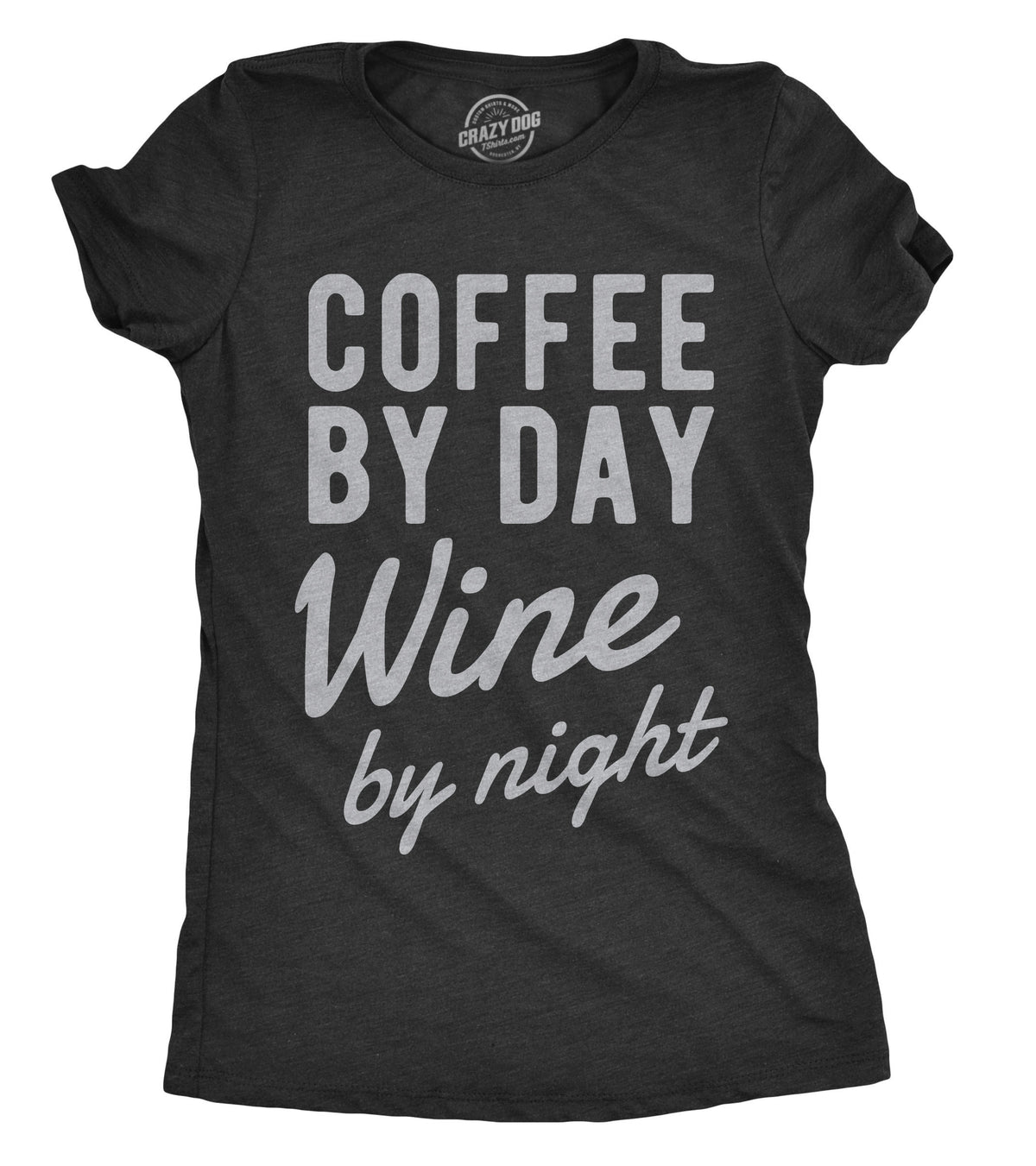 Funny Wine Shirt Womens Wine T shirt Gift for Coffee Lovers Coffee Shirt Wine Lover Gift Mothers Day Shirt Coffee by Day Wine by NIght Graphic Tee – Soft Feel · Perfect For Daily Wear