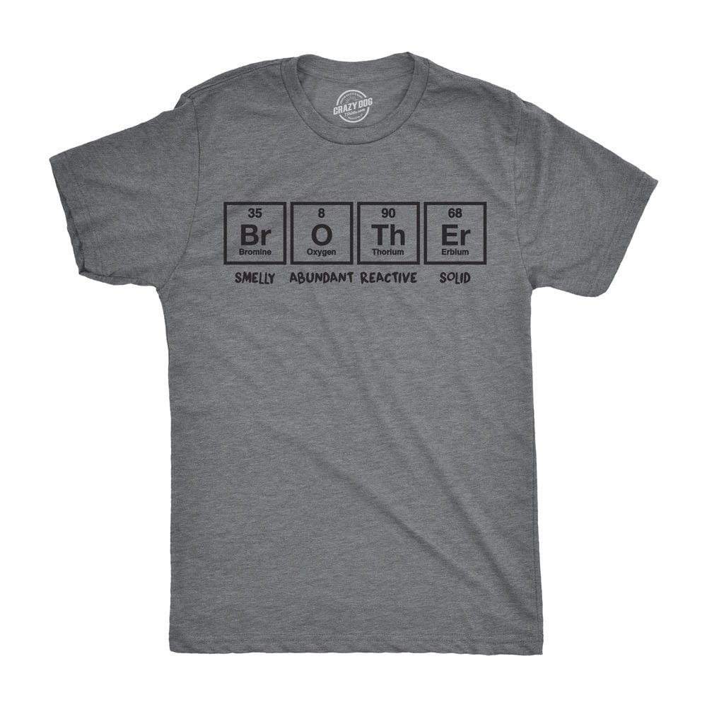 Big Brother Shirts Funny Brother Shirt Gift For Brother Funny Brother SHirt Funny Shirt For Brothers Mens Brother Periodic Table Graphic Tee – Fan Favorite · High-Quality Print