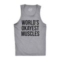 Funny Workout Shirts Tank Tops With Sayings Mens Workout Tank Tops Mens Gym Tank Worlds Okayest Muscles Funny Tank Tops For The Gym Tank Top – Fan Favorite · Perfect For Daily Wear