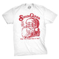 Santa Face Christmas Shirt Anti Christmas Shirt Man Santa Claus Has The Right Idea Festive Tees Men Only Visit People Once A Year Graphic Tee – Premium Graphic · Top Pick For Any Outfit