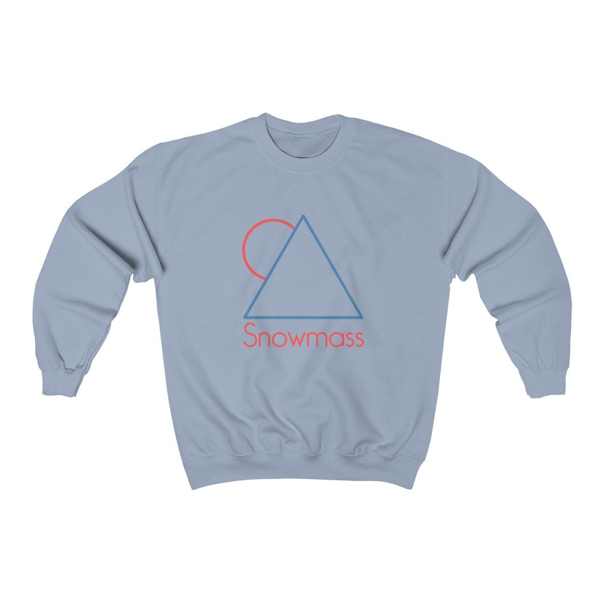 Snowmass Colorado Sweatshirt Adult Unisex Minimal Mountain Sun Crewneck Snowmass Sweatshirt Personalization Available Sweatshirt – Bold Style · Great Gift For Fans