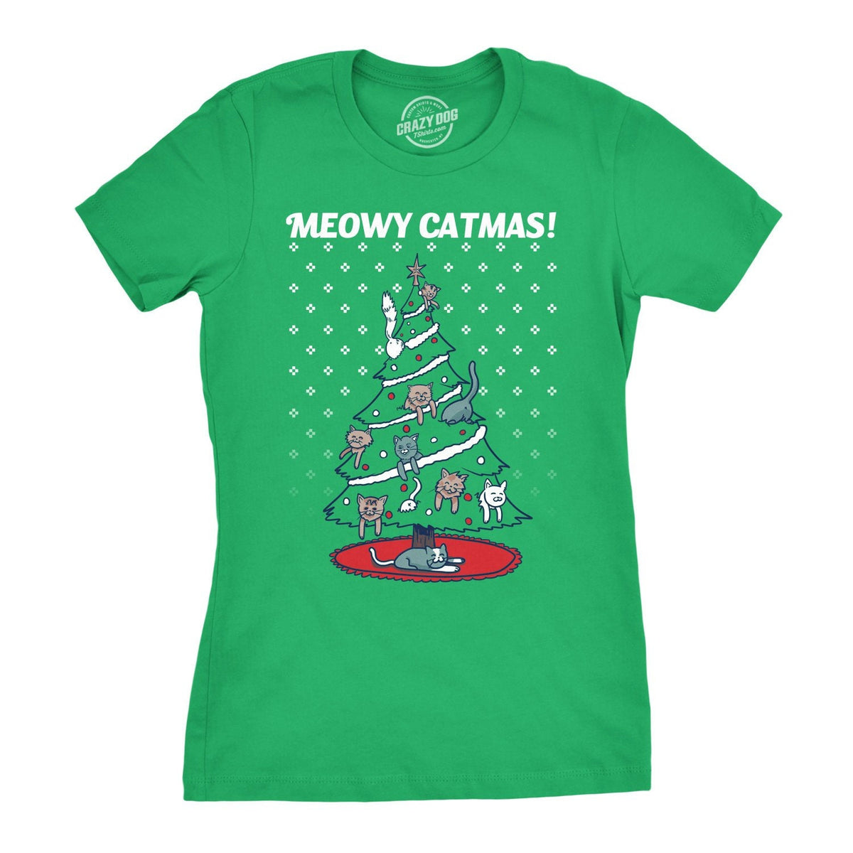 Cat Christmas Shirt Xmas Tree T Shirt Funny Cat Shirt Xmas Girls Festive Cat Shirt Gifts Under 20 Women Meowy Catmas Graphic Tee – Premium Graphic · Perfect For Daily Wear