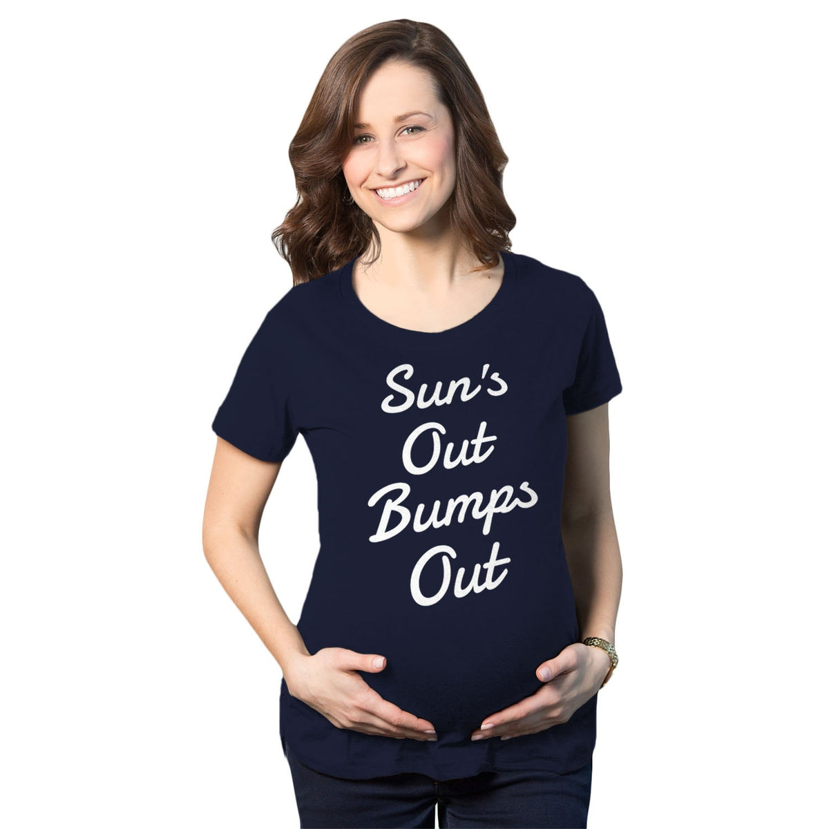 Best Bump Maternity Shirt Jokes Pregnancy T Shirt Suns Out Bumps Out Funny Maternity Tee Baby Shower Gift For Expecting Mom Graphic Tee – Premium Graphic · Perfect For Daily Wear