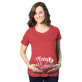 Christmas Maternity Shirt Christmas Pregnancy Reveal Pregnant For Xmas Tops Red Festive Ruched Baby Bump Tops Merry Kickmas Shirt Graphic Tee – Premium Graphic · Must-Have Style