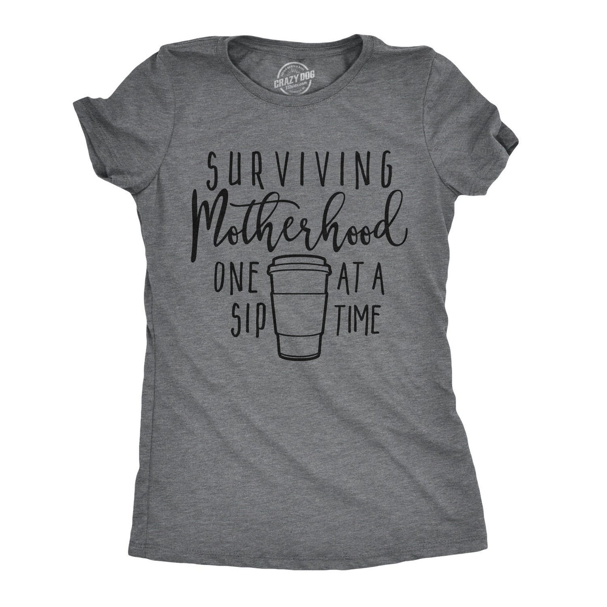 Funny Mom Shirts Cute Mom Shirts Sayings Coffee Mom Tees Funny Mum With Kids Shirt Gift for Stressed Mom Surviving Motherhood One Sip Graphic Tee – Warm & Stylish · Great Gift For Fans