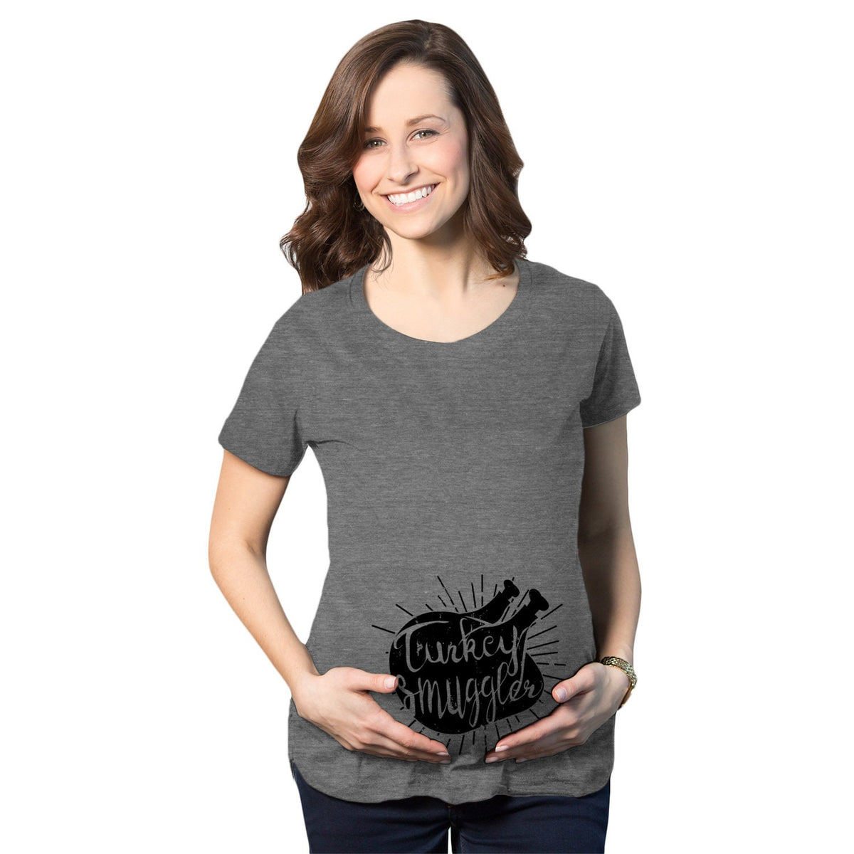 Turkey Smuggler Maternity Shirt Thanksgiving Maternity Shirt Christmas Pregnant Gift Turkey Pregnancy Funny Holiday Maternity Shirts Graphic Tee – Everyday Comfort · Top Pick For Any Outfit