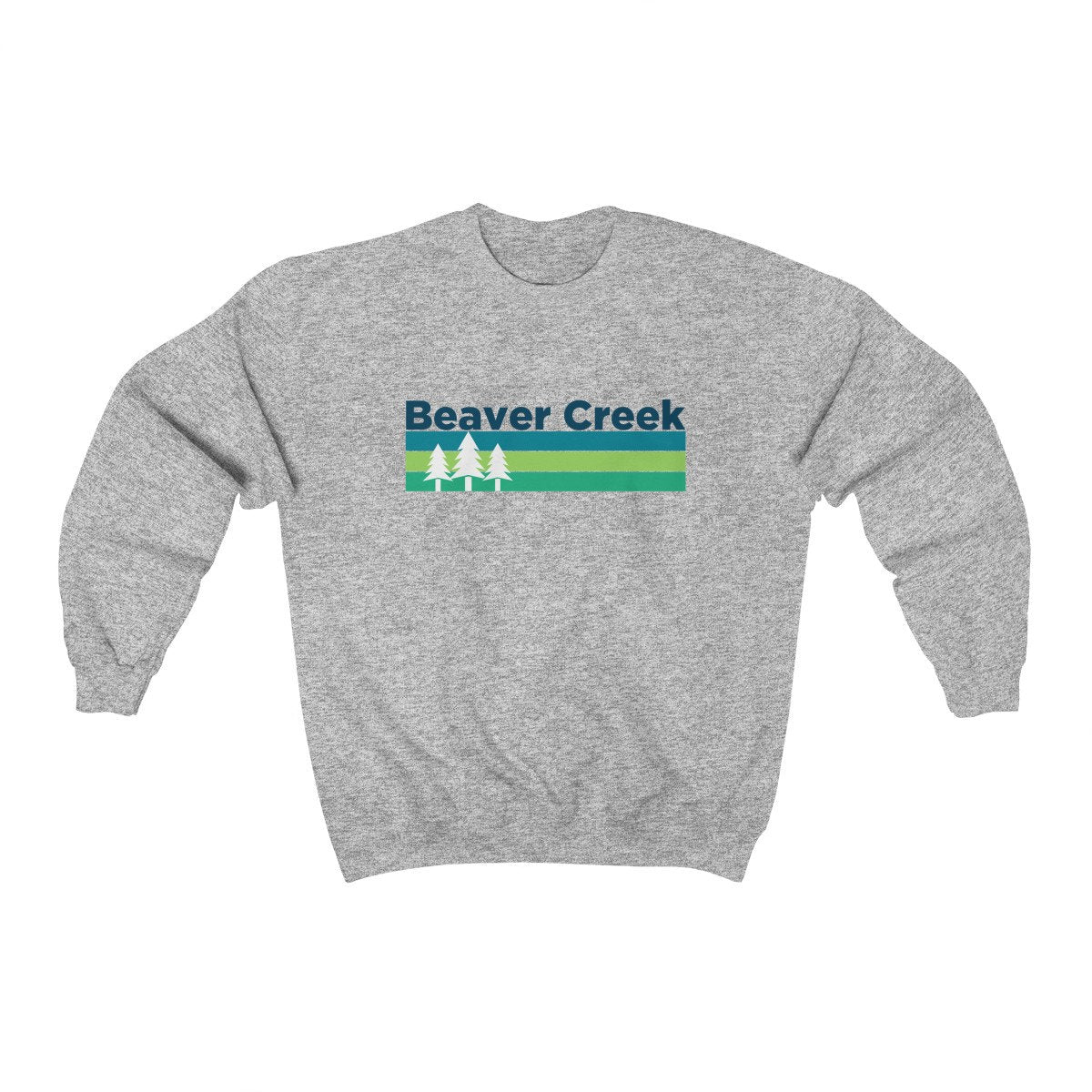 Beaver Creek Colorado Sweatshirt Retro Trees Adult Unisex Crewneck Beaver Creek Sweatshirt Personalization Available Sweatshirt – Feel-Good Design · Perfect For Daily Wear