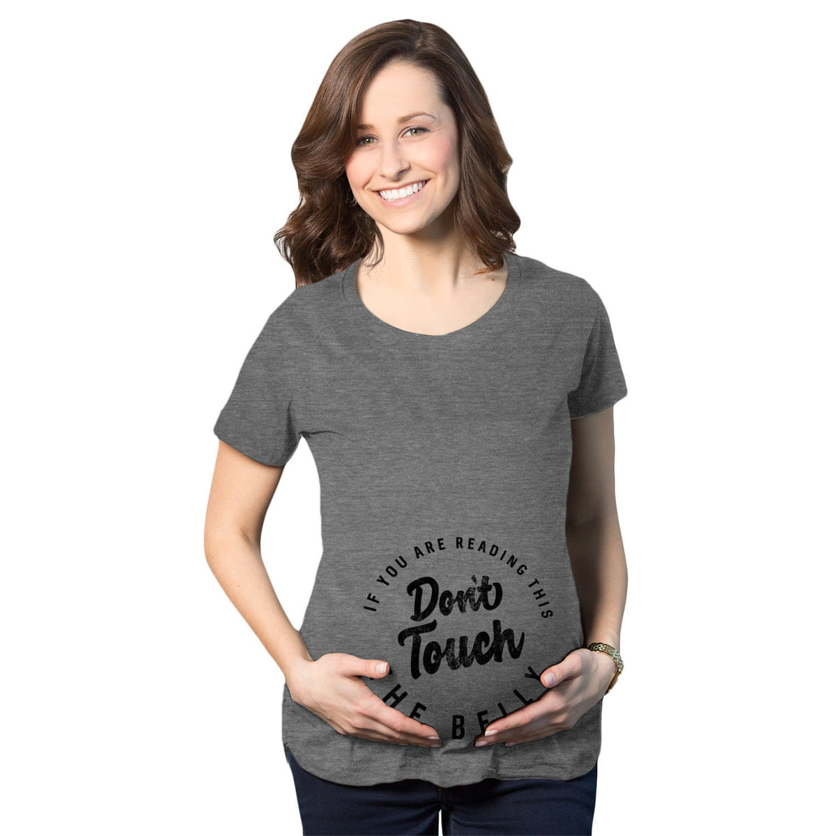 If Your Reading This Dont Touch The Belly Shirt Funny Maternity Shirt Preggers Shirt Funny Pregnant Shirt Hilarious Maternity Shirt Graphic Tee – Feel-Good Design · Great Gift For Fans