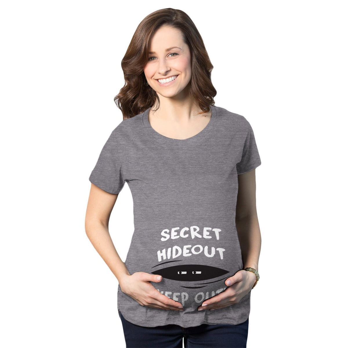 Funny Pregnant Shirt Cute Maternity Shirt Funny Maternity Shirt Baby Announcement Shirt Hilarious Maternity Shirt Secret Hideout Shirt Graphic Tee – Fan Favorite · Top Pick For Any Outfit