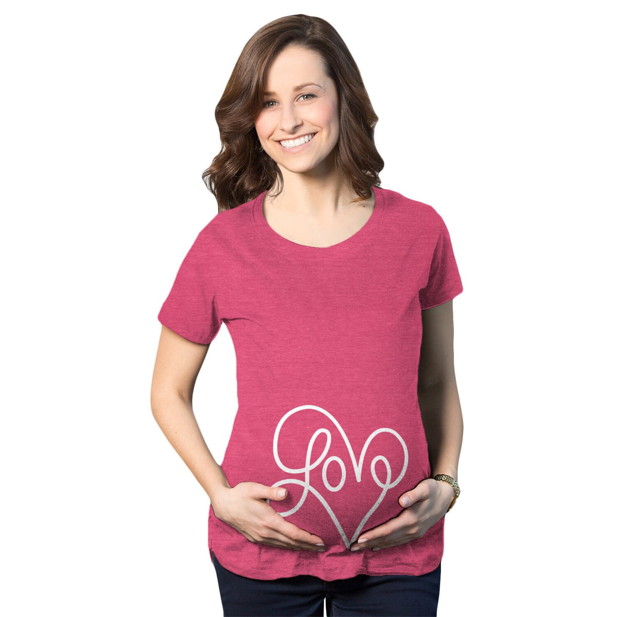 Love Heart Stretchy Baby Maternity Shirt Heart Valentines Day Pregnancy Tee Large Baby Heart Pregnant Shirt Mom To Be Heart Pregnant Top Graphic Tee – Soft Feel · Trending Graphic Apparel