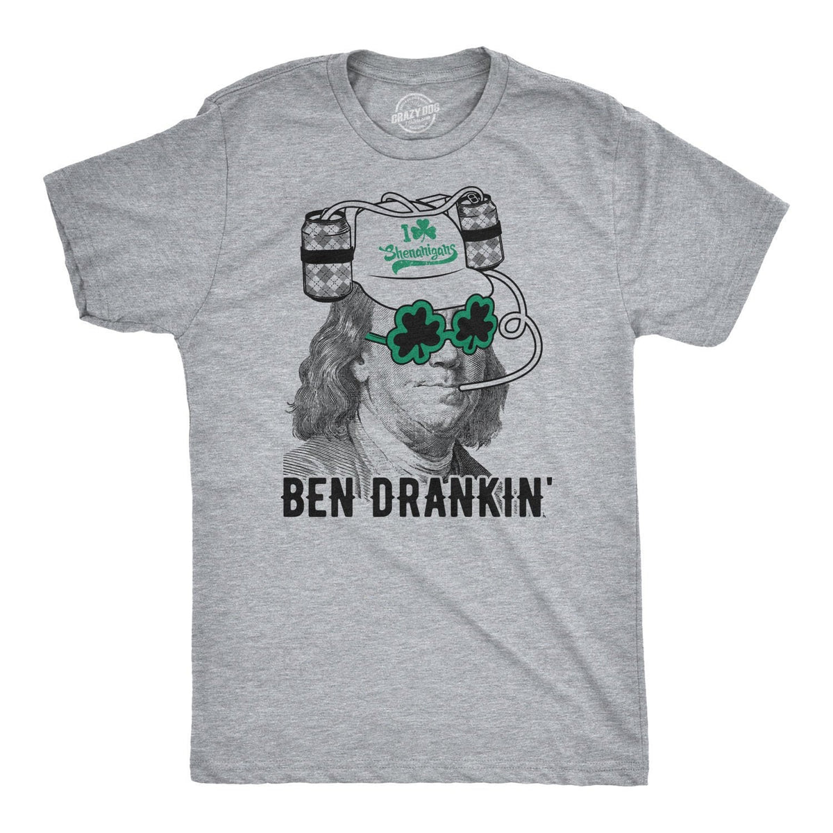 Benjamin Franklin T Shirt Men Funny St Patrick Day Shirt Party Shirts Men Ben Drankin Shirt I Clover ShenanigansShamrock Shirt Pattys Graphic Tee – Soft Feel · Great Gift For Fans