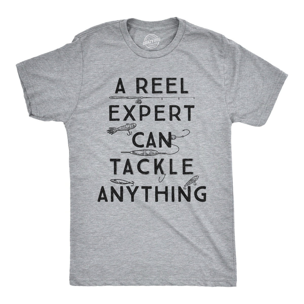 Funny Mens Fishing T shirt Humor Innuendo Angling Shirt Offensive Fisherman Loose Fit Tee Joke Fishing Gifts Reel Expert Tackle Anything Graphic Tee – Soft Feel · Top Pick For Any Outfit